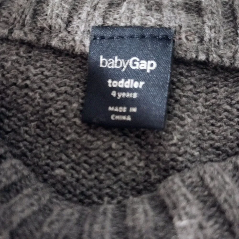 Baby GAP Gray Knit Sweater sz 4 Years Boys